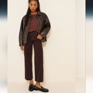 Agolde Ren High-Rise Wide-leg Jean In Wine